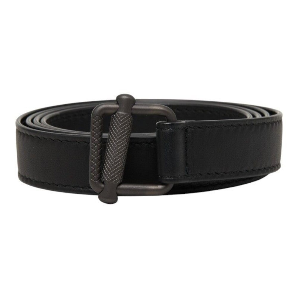 Bottega Veneta Roller Buckle Narrow Belt Black